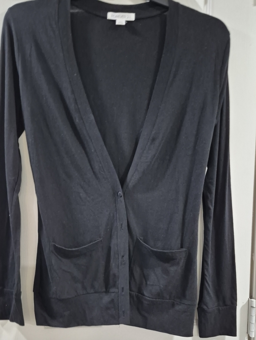 Forever 21 Black V-Neck Button Cardigan with Pockets